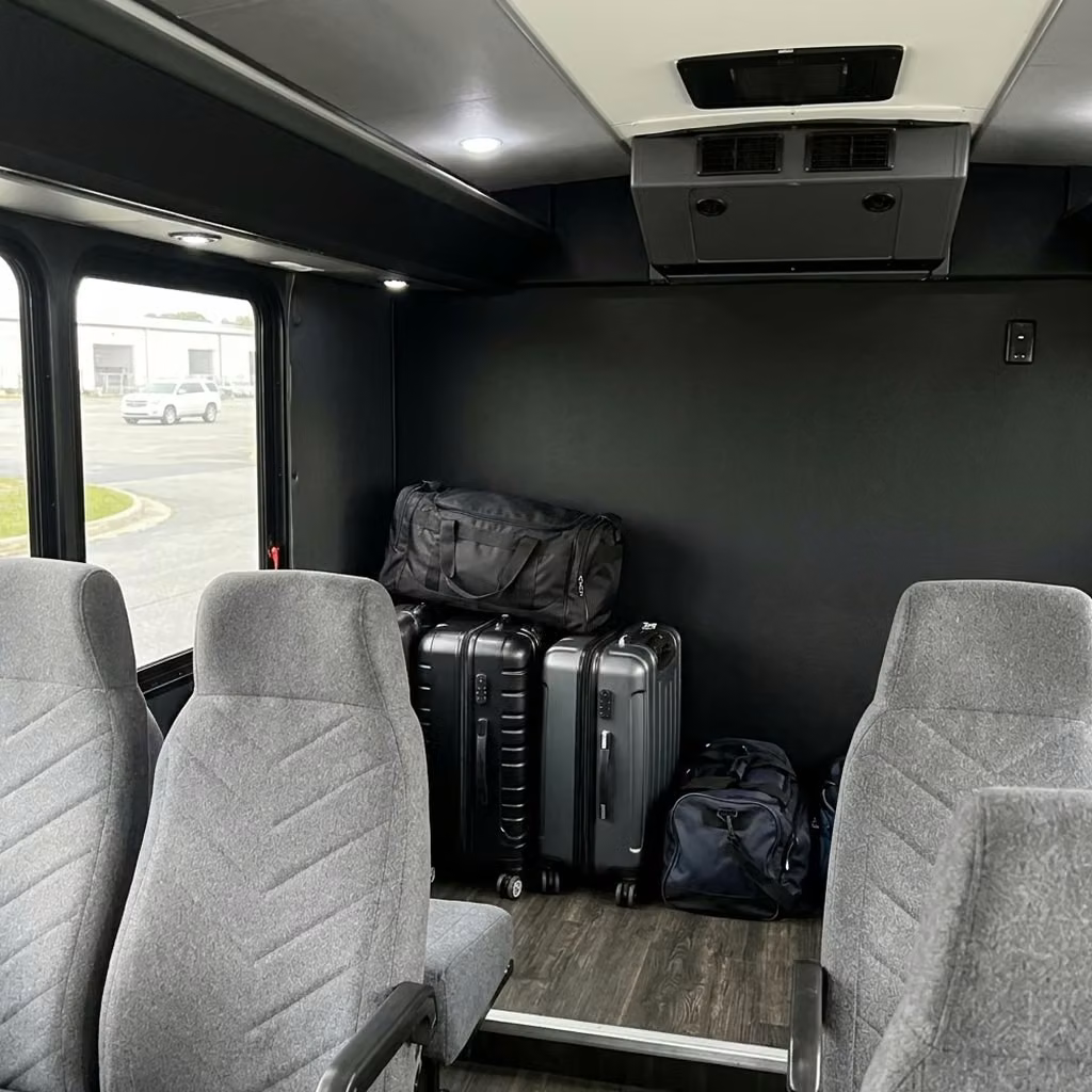 chamblee 15 passenger minibus luggage area