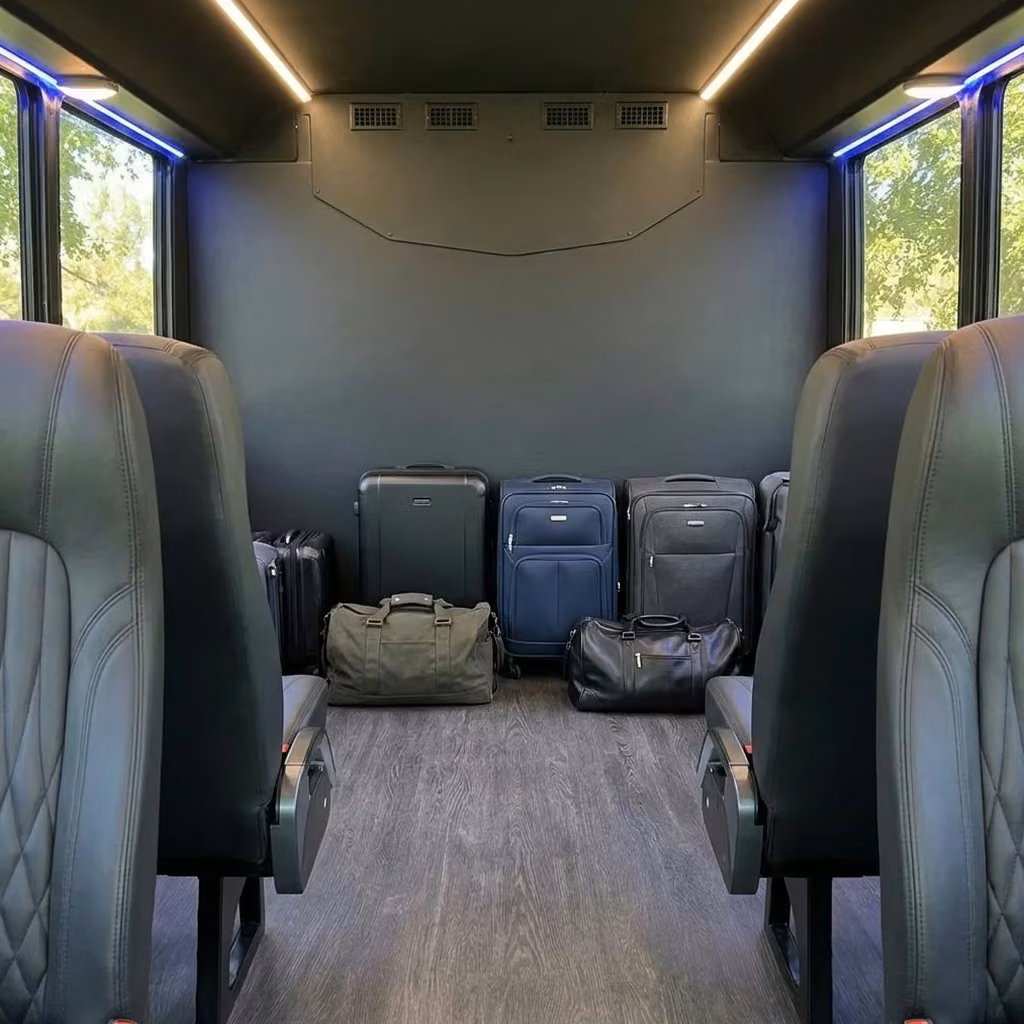 chamblee 20 passenger minibus luggage area