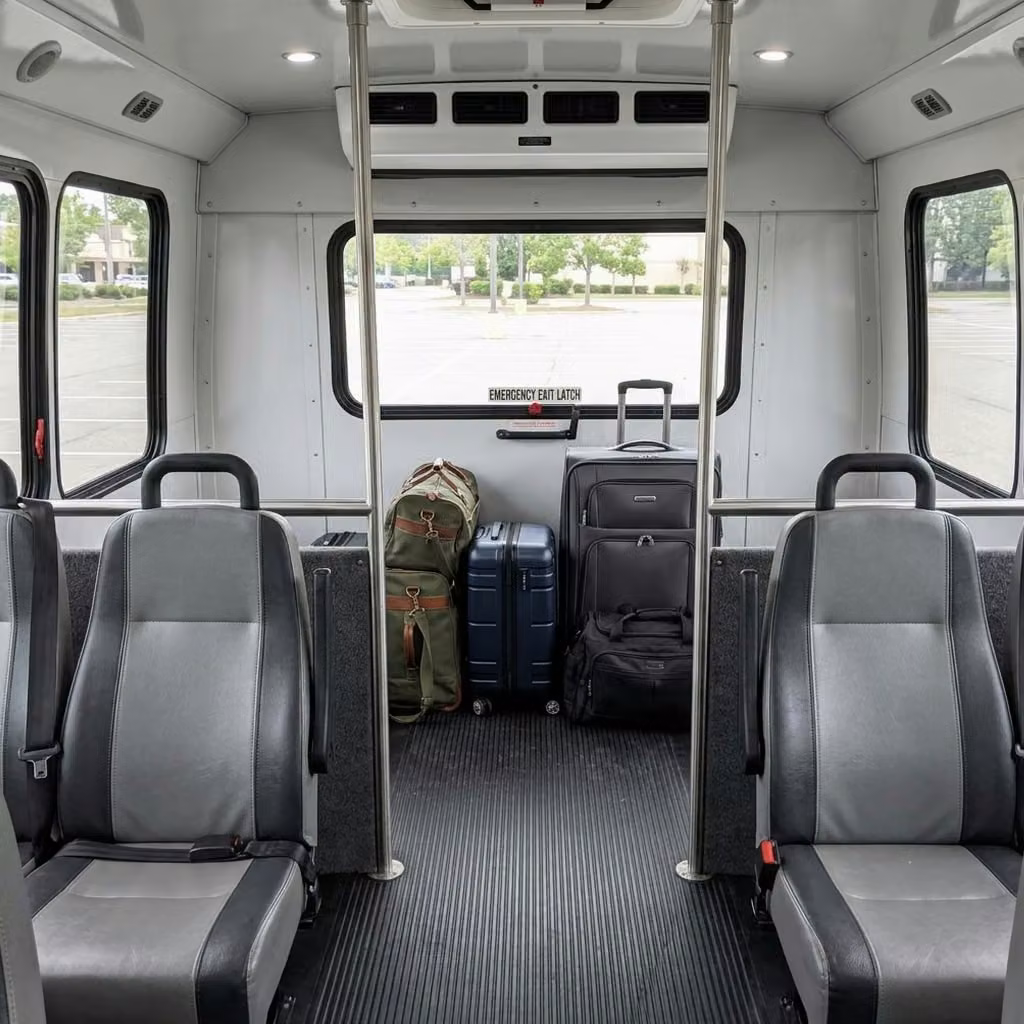chamblee 30 passenger minibus luggage area