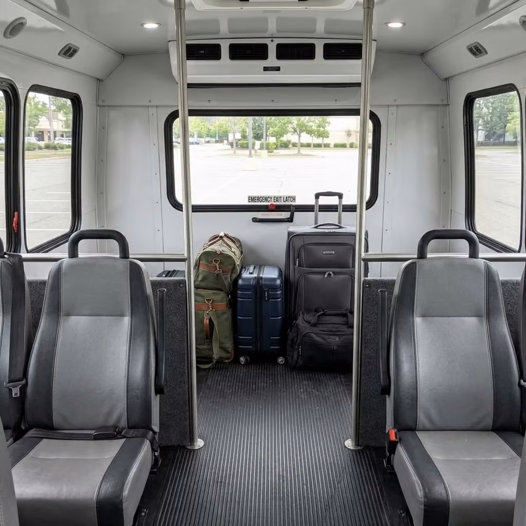 chamblee 35 passenger minibus luggage area