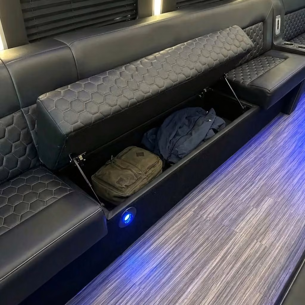chamblee party bus under seat storage
